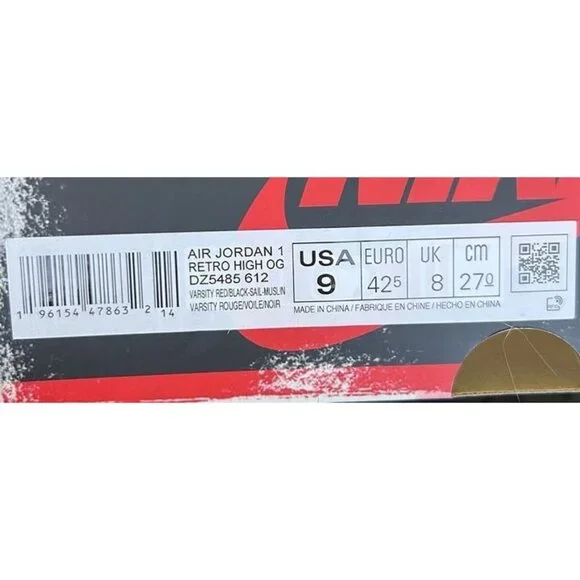 JORDAN 1 RETRO HIGH OG CHICAGO REIMAGINED LOST & FOUND 2022 Size 9 - Picture 7 of 7